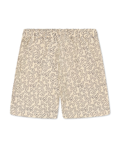 Elmo Shorts in Coffee Bean / Sandshell, back view