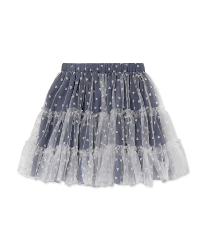 Tulle Skirt in Slate, back view