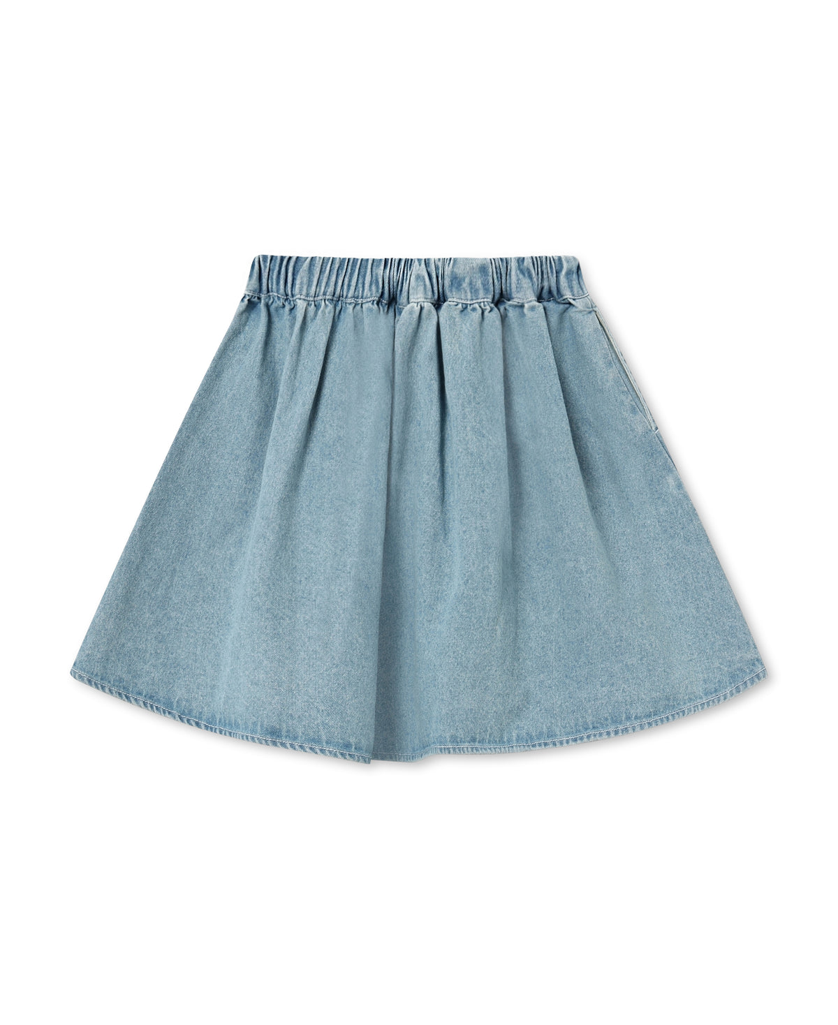 Don Denim Skirt in Light Denim Blue, back view