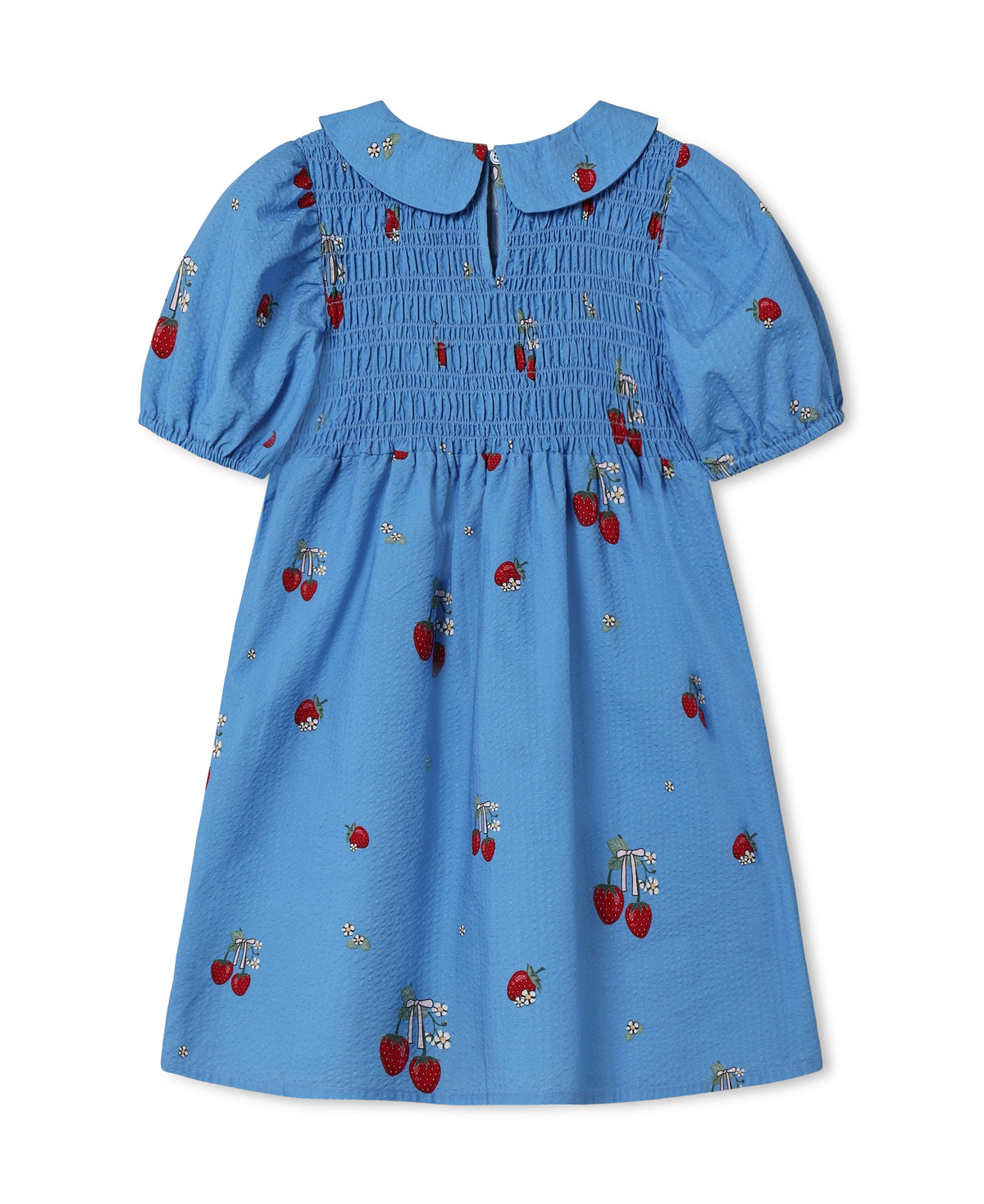 Elma Dress in Marina Blue, back view